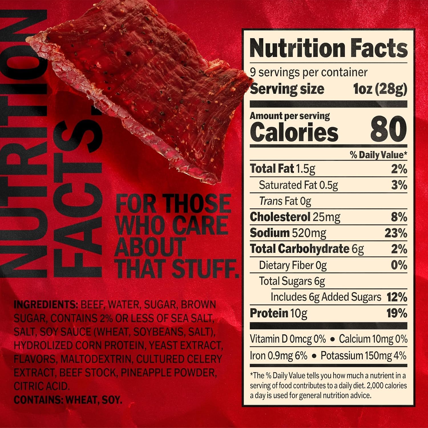Jack Link's opened bag close-up revealing jerky and easy reseal benefit