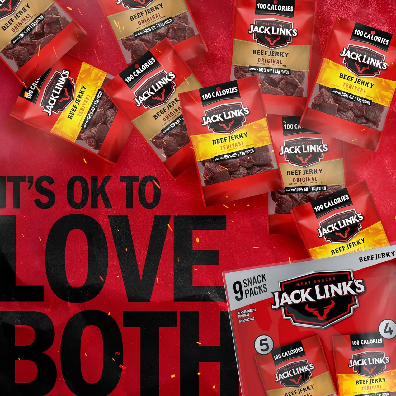 Jack Link's original jerky seasoning crust emphasizing bold, smoky flavor