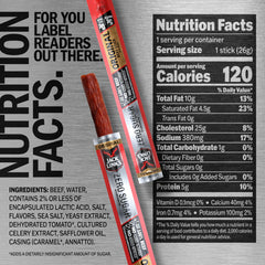 Jack Link's single stick unwrapped ready to eat and convenient