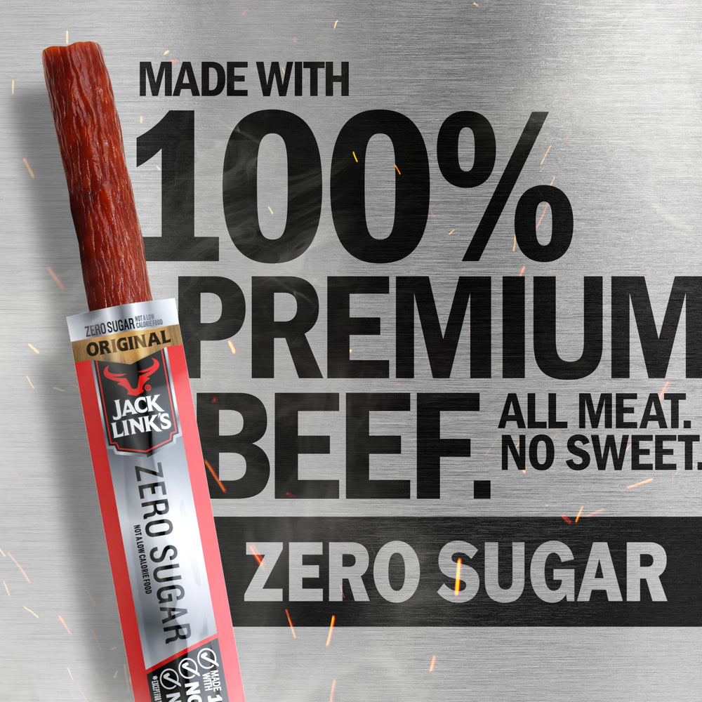 Jack Link's sticks inside a backpack for on-the-go protein