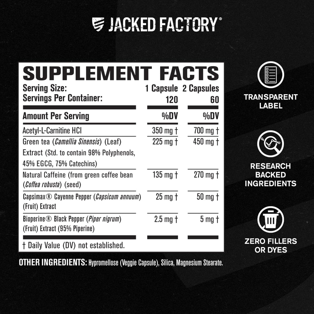 Jacked Factory Burn-XT next to a scale showing supplement size and portability