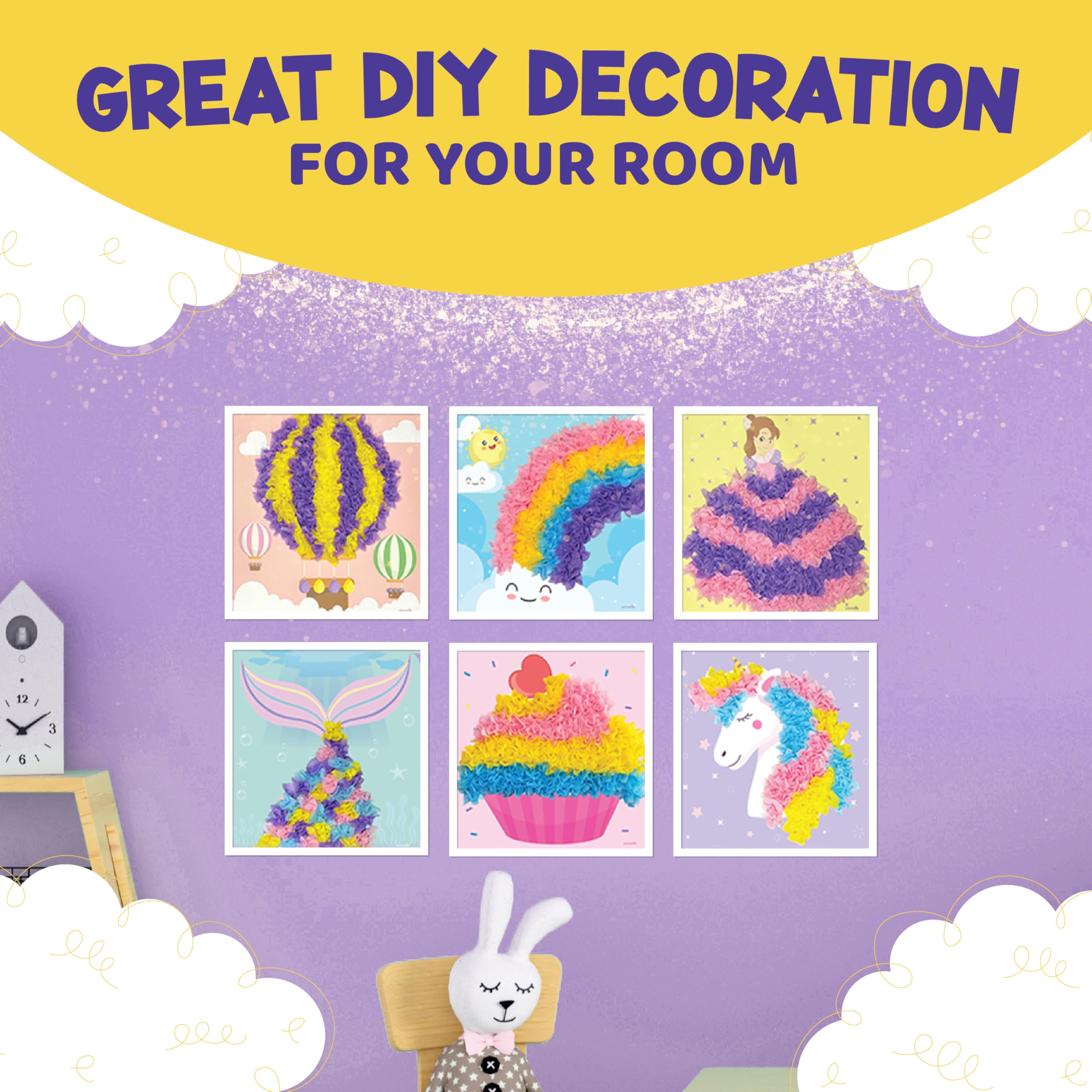 jackinthebox finished artworks displayed in a child’s room