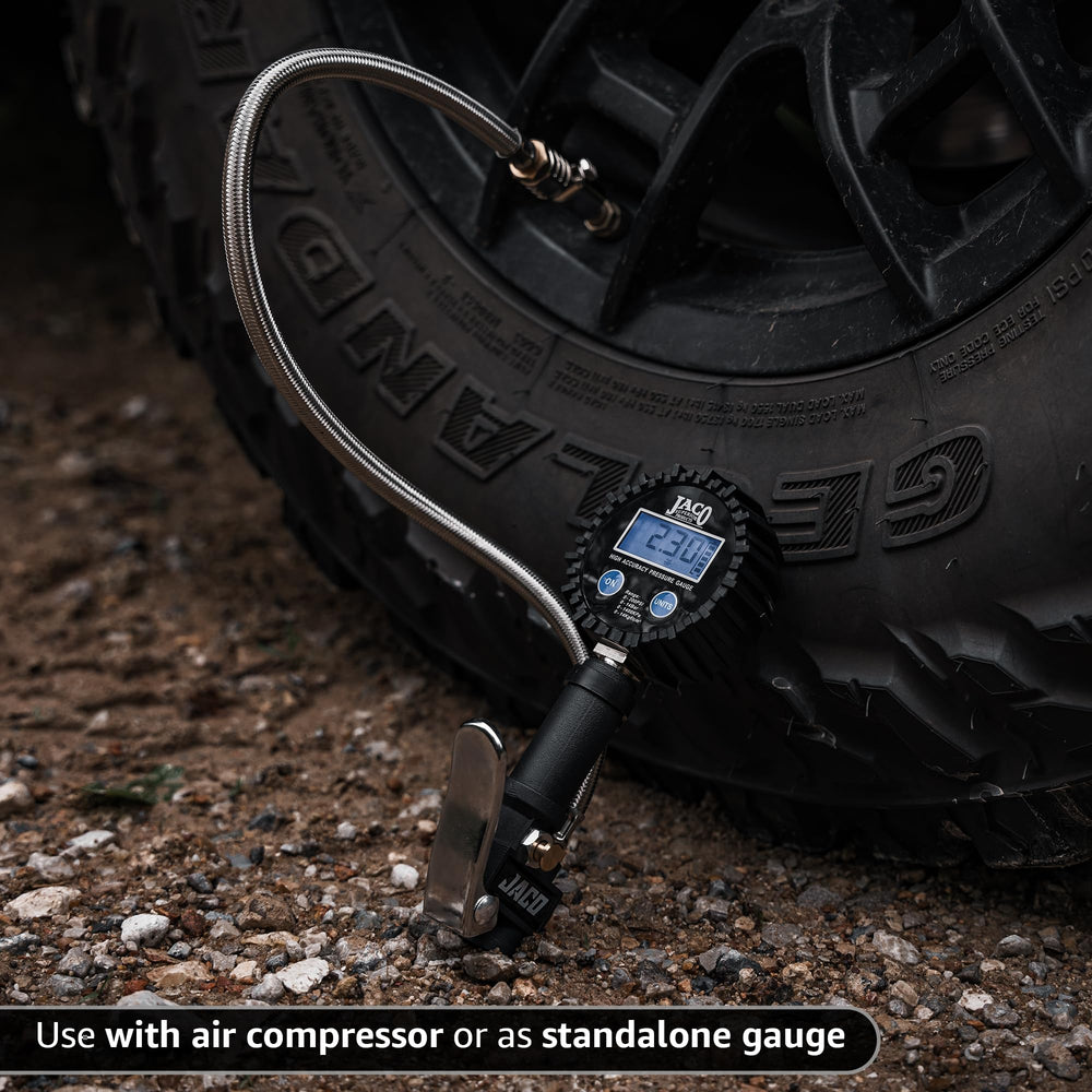JACO FlowPro steel-braided hose detail demonstrating kink resistance and longevity