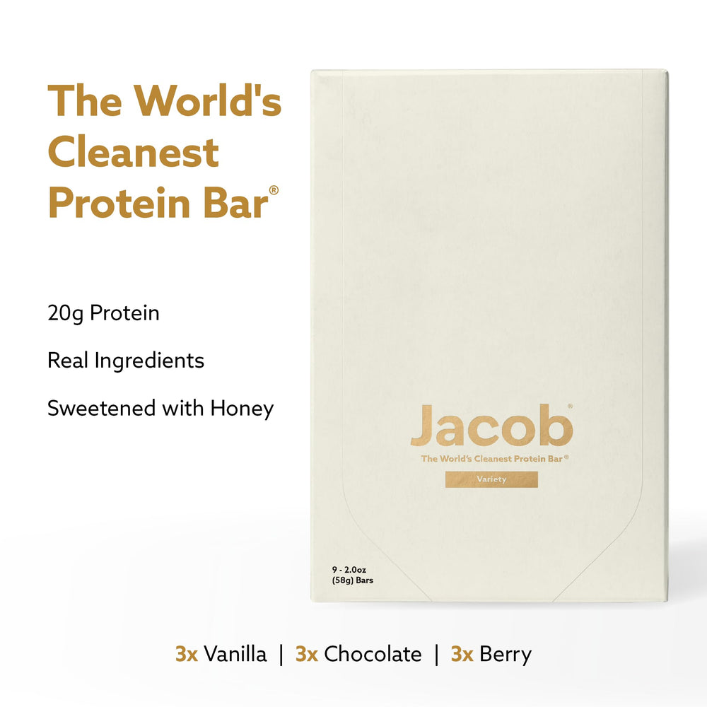 Jacob bar ingredients close-up highlighting grass-fed protein benefit