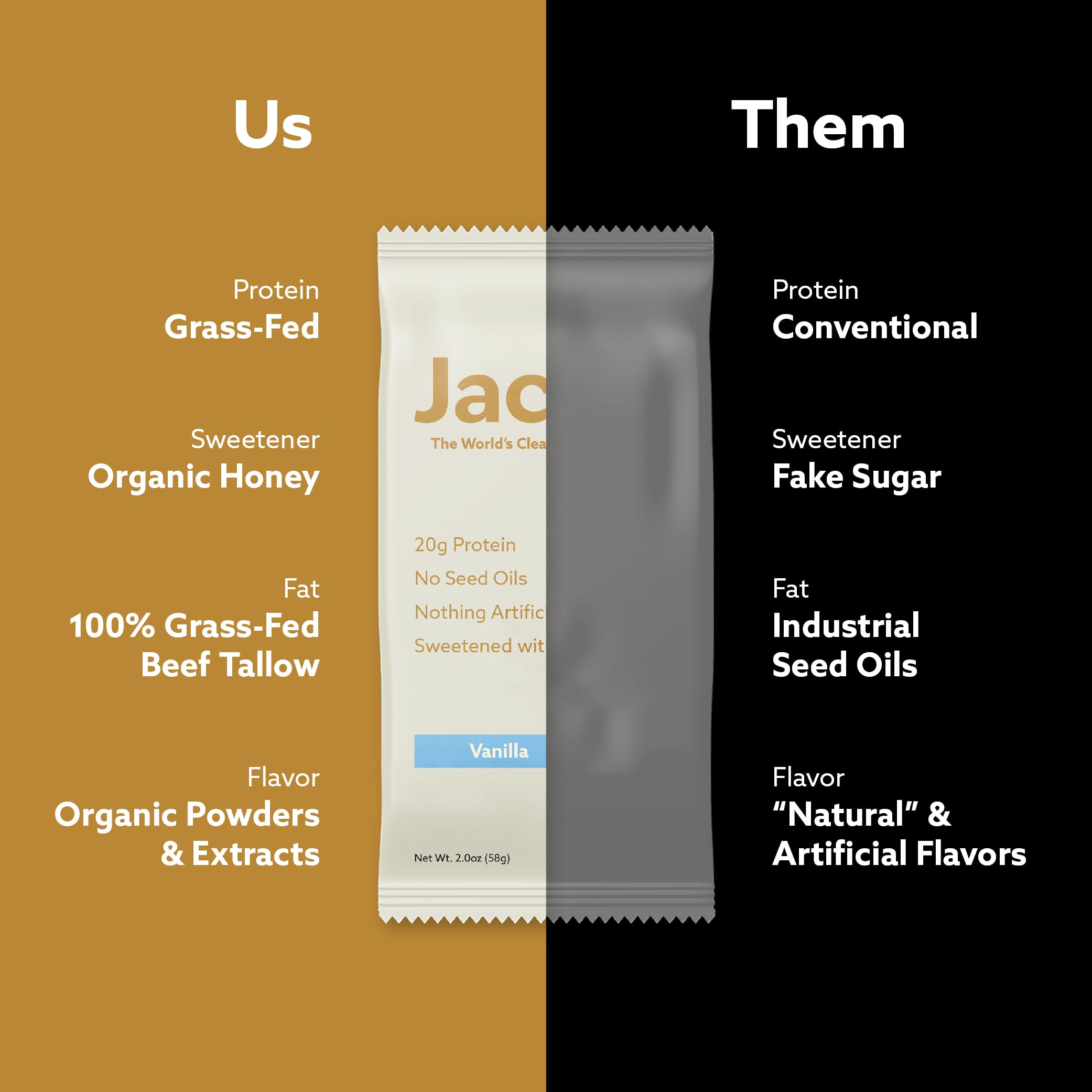 Jacob bar beside phone showing compact size and convenient benefit