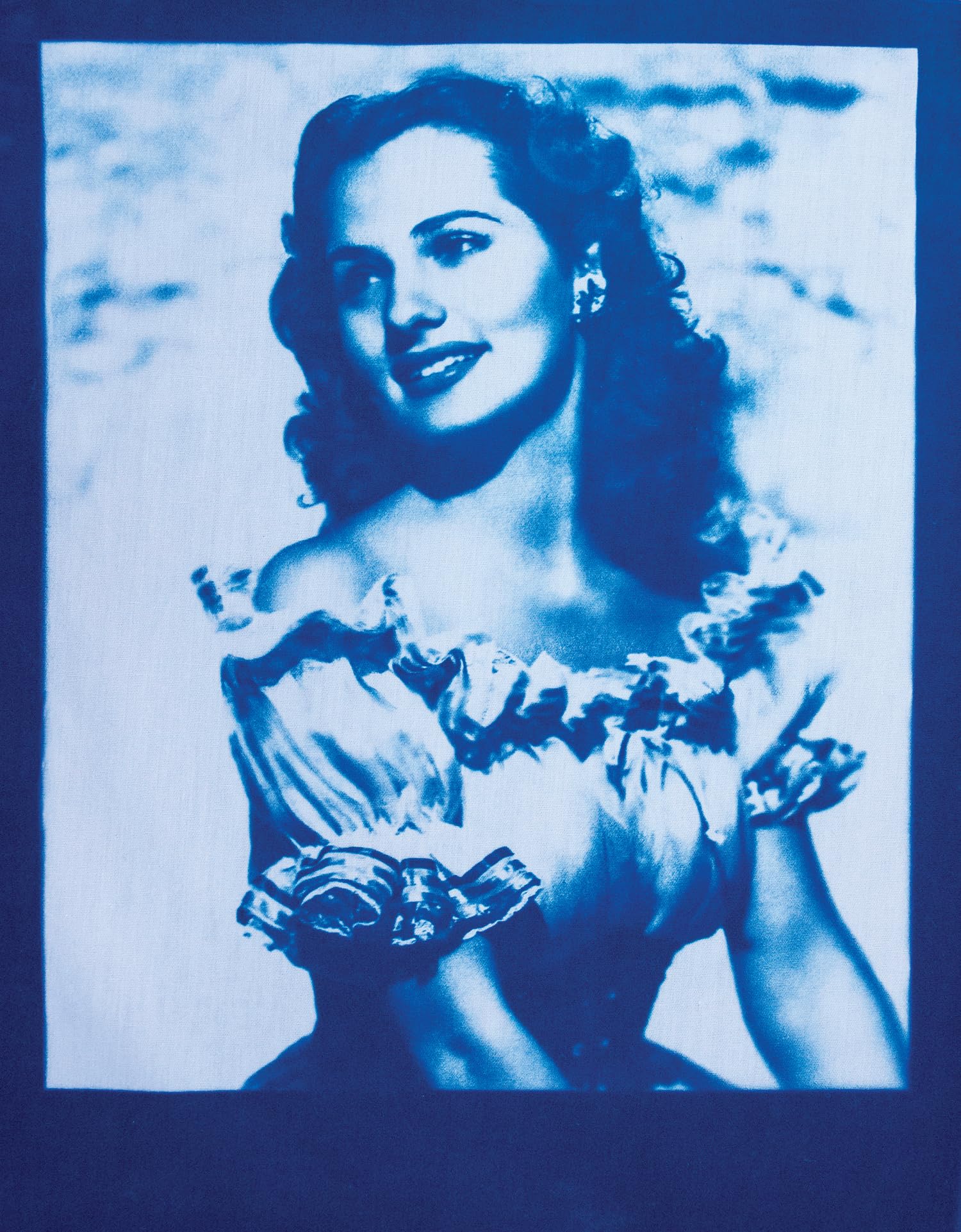 Jacquard printed negative on transparency ready to expose for high-resolution detail