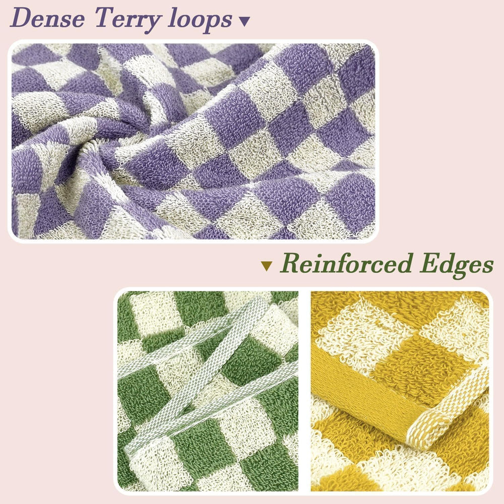 Jacquotha towel hanging in bathroom providing quick-dry convenience