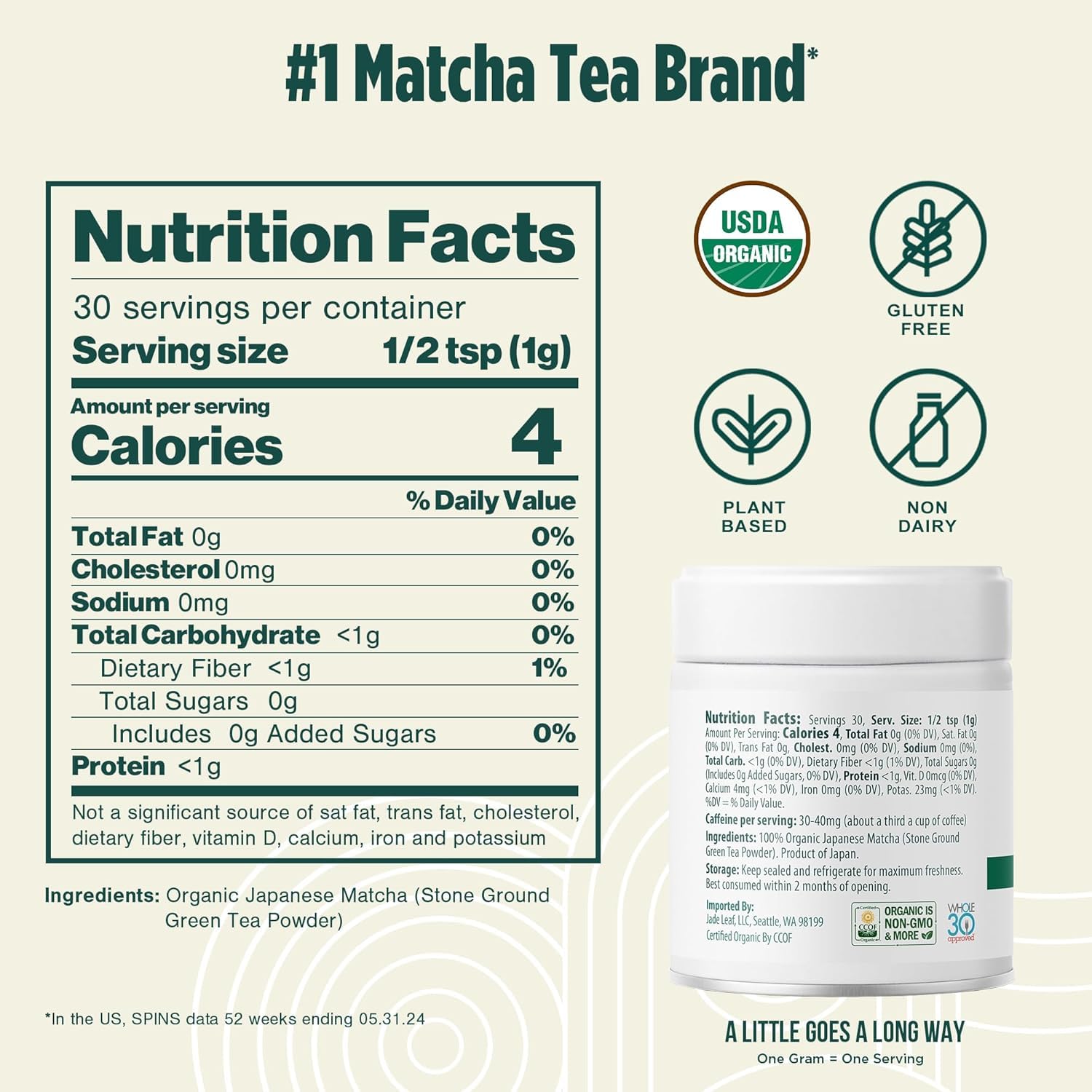 Jade Leaf fine green matcha powder close-up with vivid texture and color