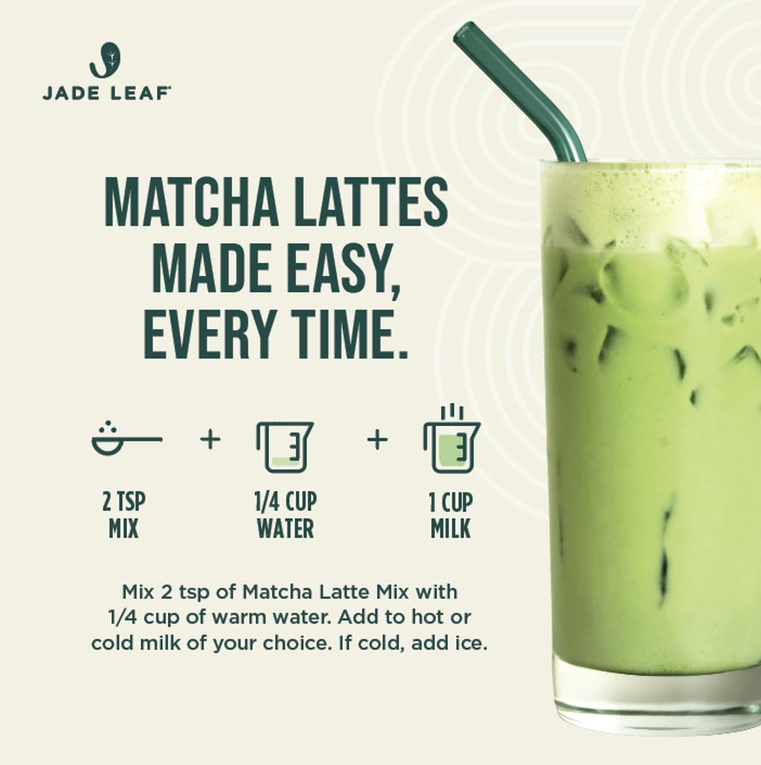 Jade Leaf Matcha label close-up showing organic ingredients and traceability