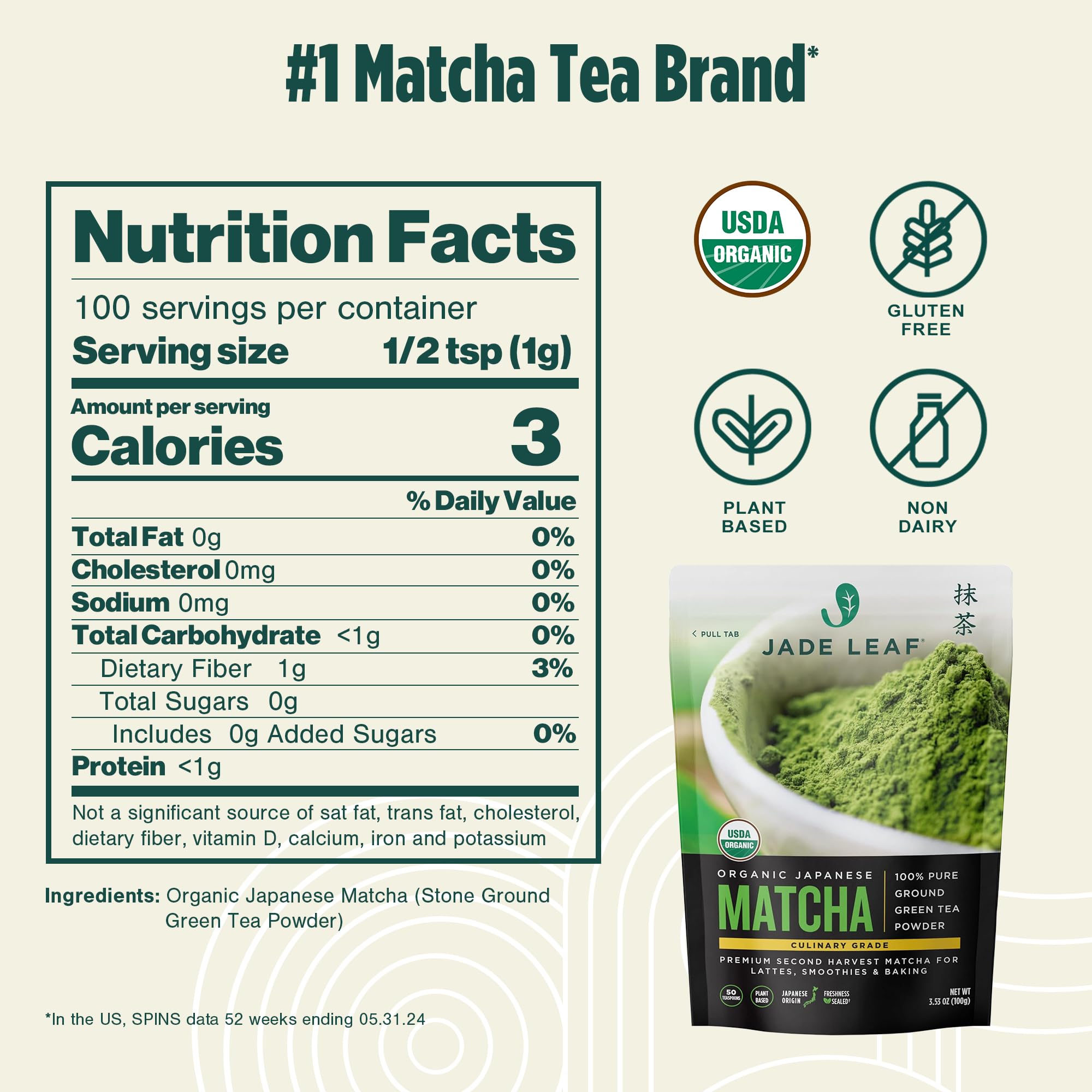 Jade Leaf Matcha resealable pouch detail showing closure preserving freshness