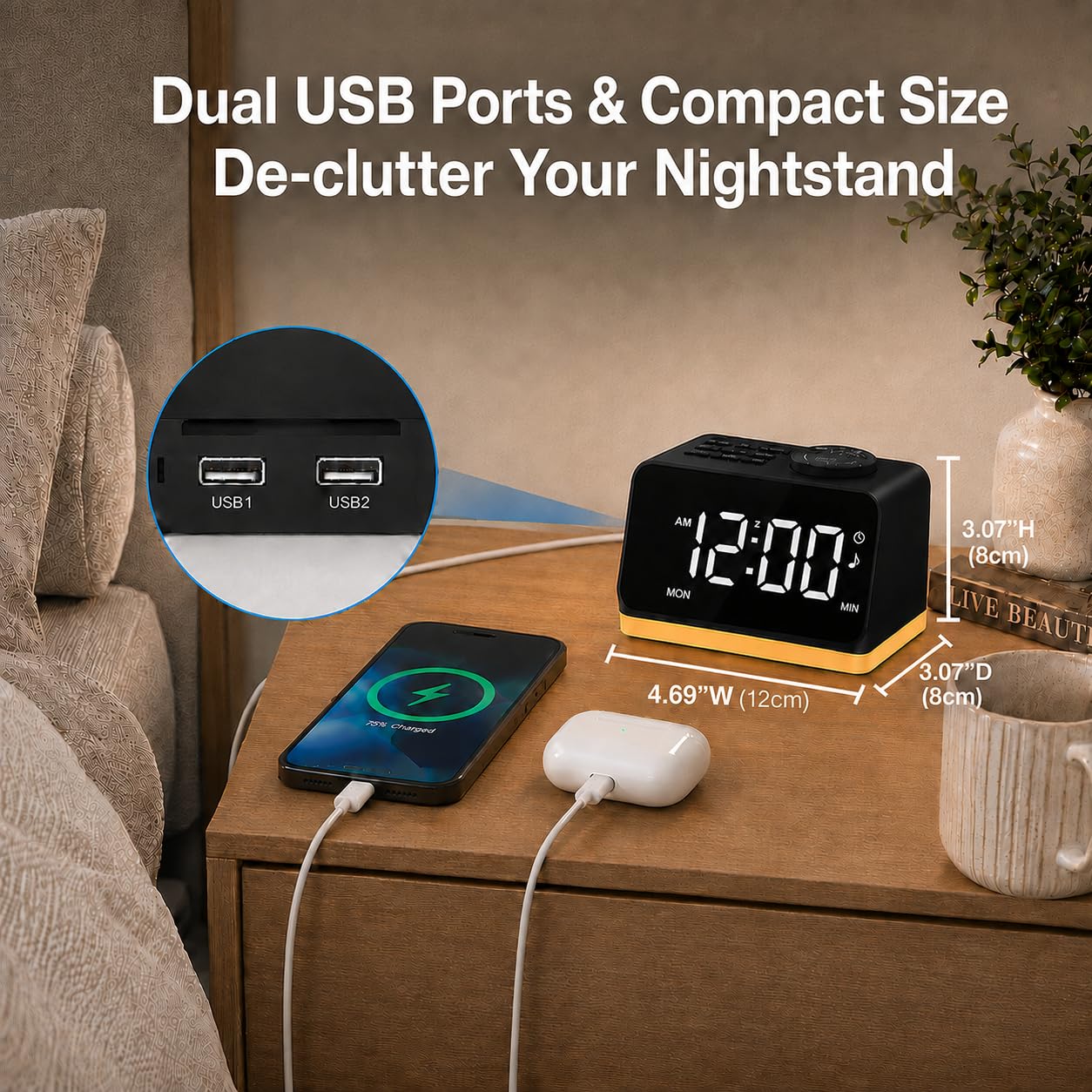 JALL control panel highlighting white-noise and sleep timer convenience