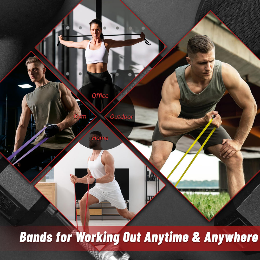 Jamestry labeled bands laid out showing resistance range benefits