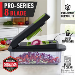 JANSKA MUELLER HOME closeup of eight stainless-steel blades showing precise cutting performance benefit
