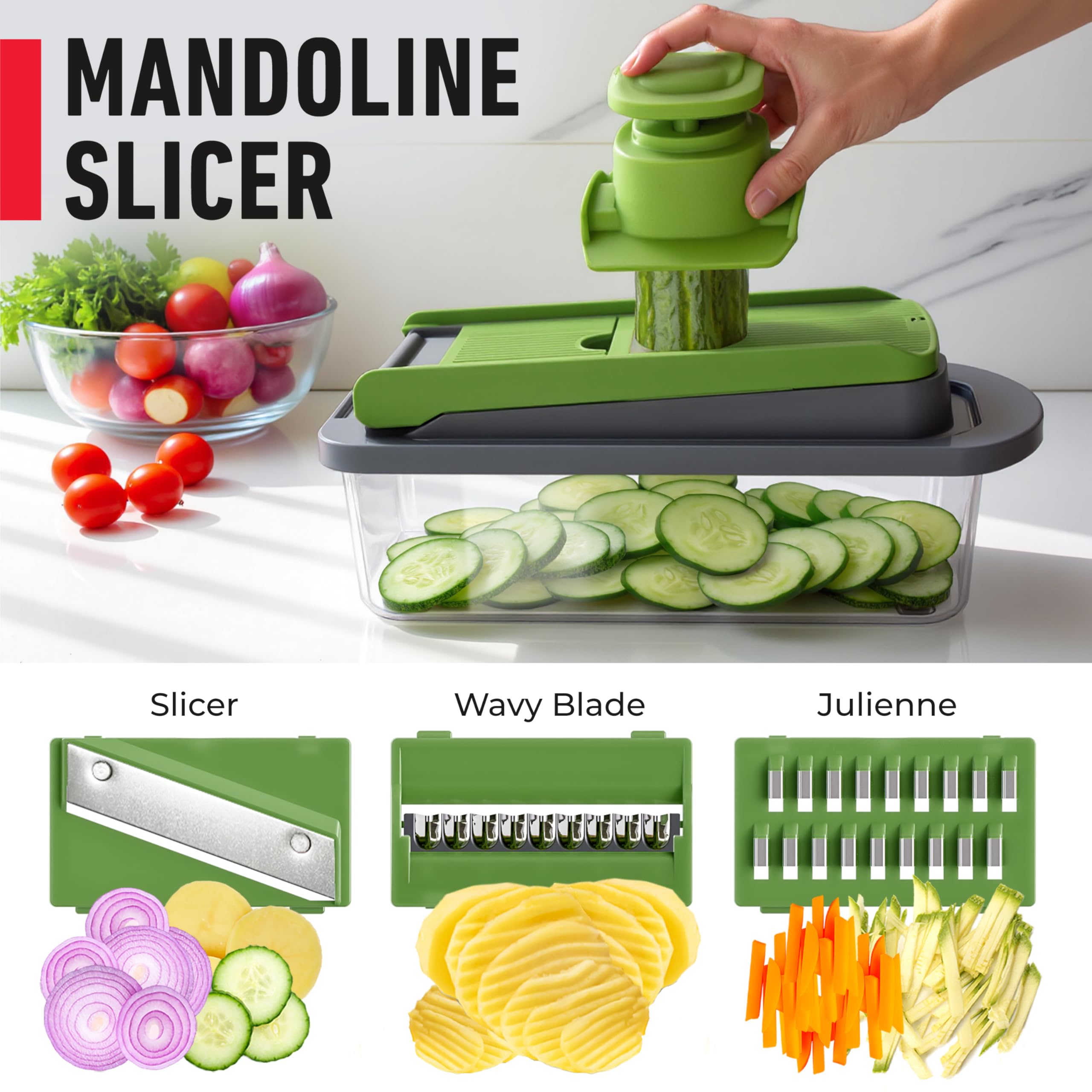 JANSKA MUELLER HOME shredded cabbage output demonstrating quick coleslaw prep and consistent results