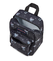 JanSport Big Break interior close-up highlighting insulation and durable 600D recycled polyester for temperature retention