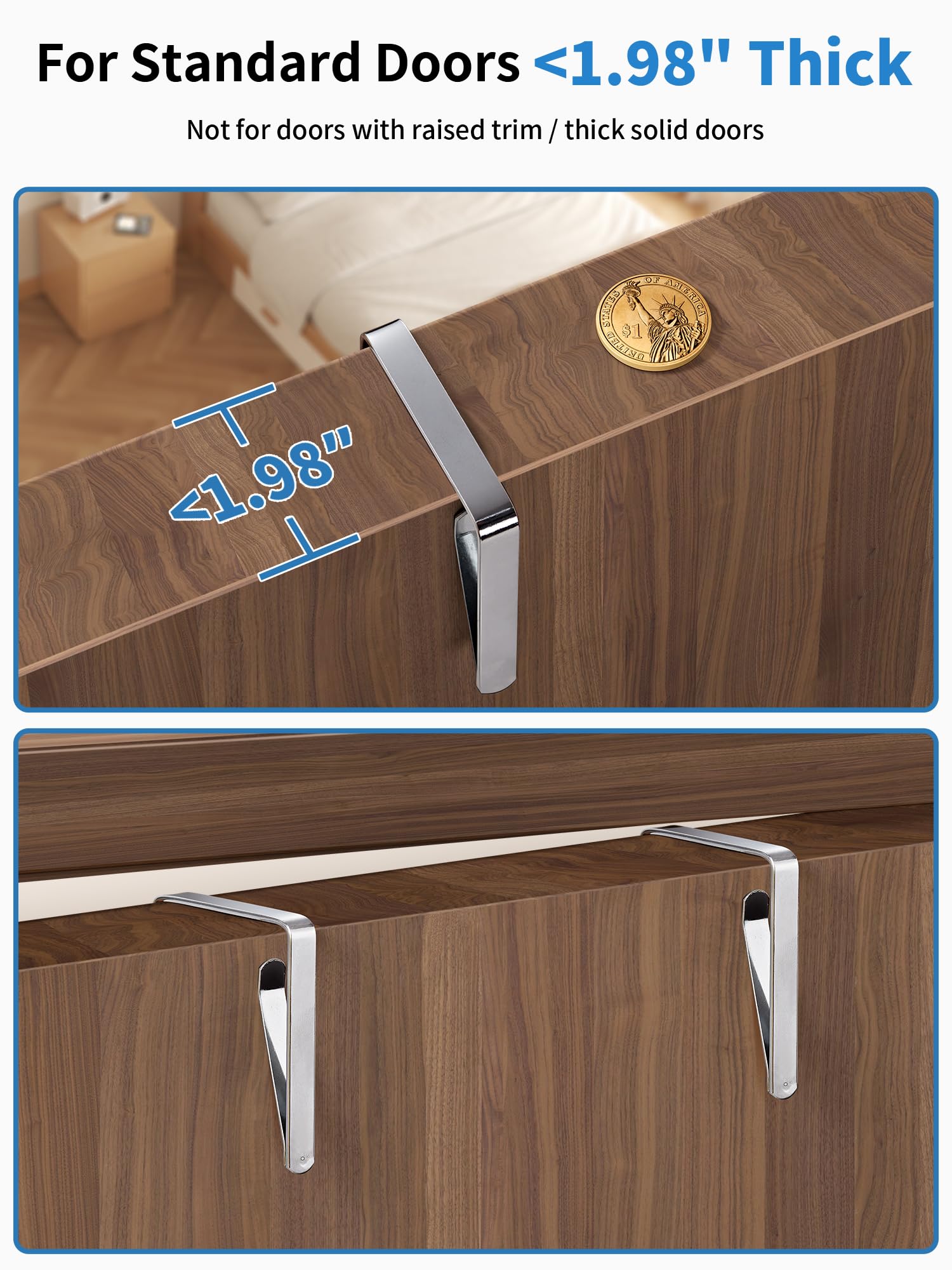 JARLINK metal hooks detail for easy installation and secure hang benefit