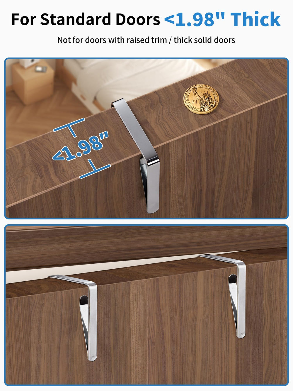 JARLINK metal hooks detail for easy installation and secure hang benefit