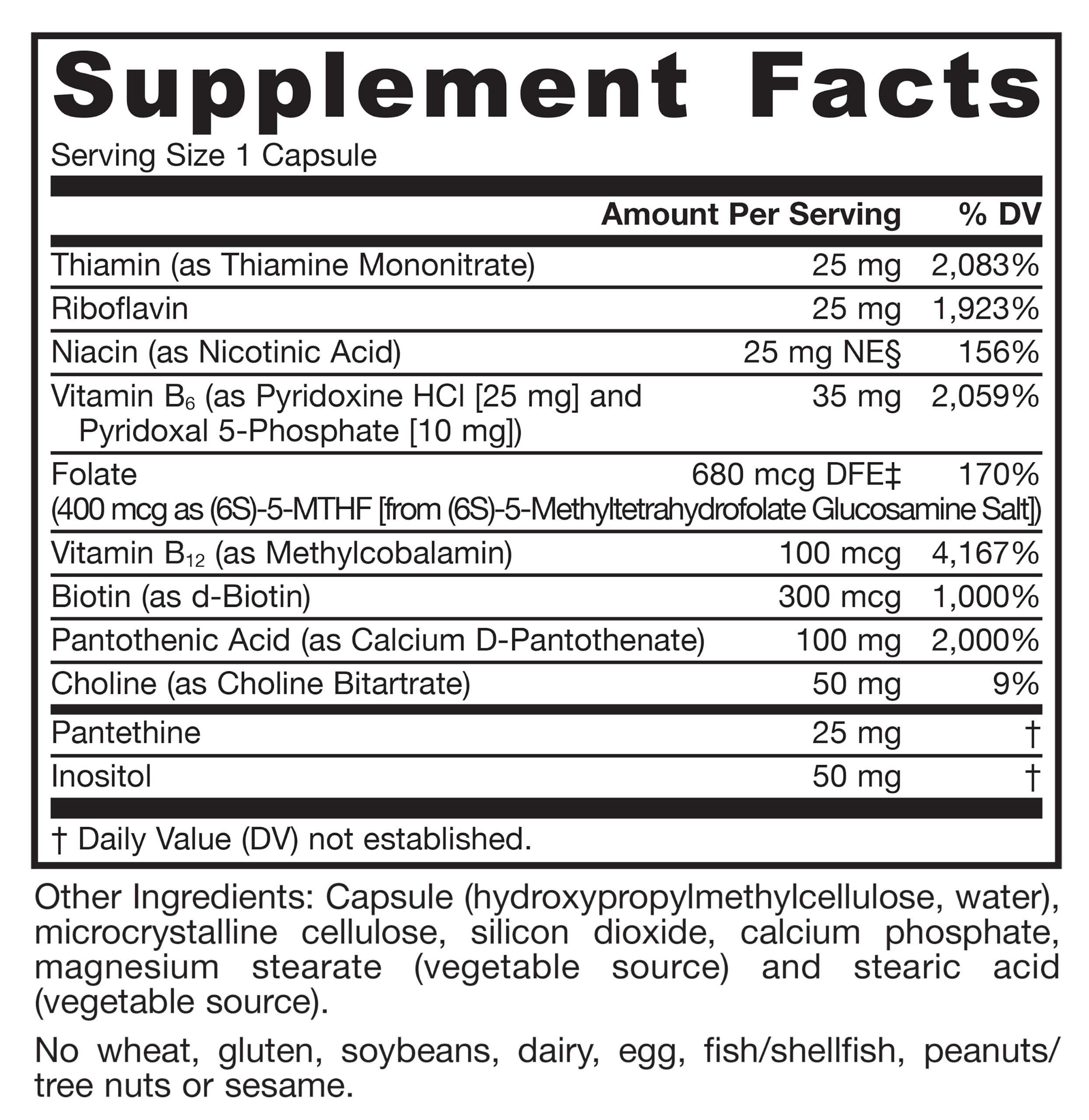 Jarrow B-Right icons for non-GMO and gluten-free certification emphasizing allergen-free benefit