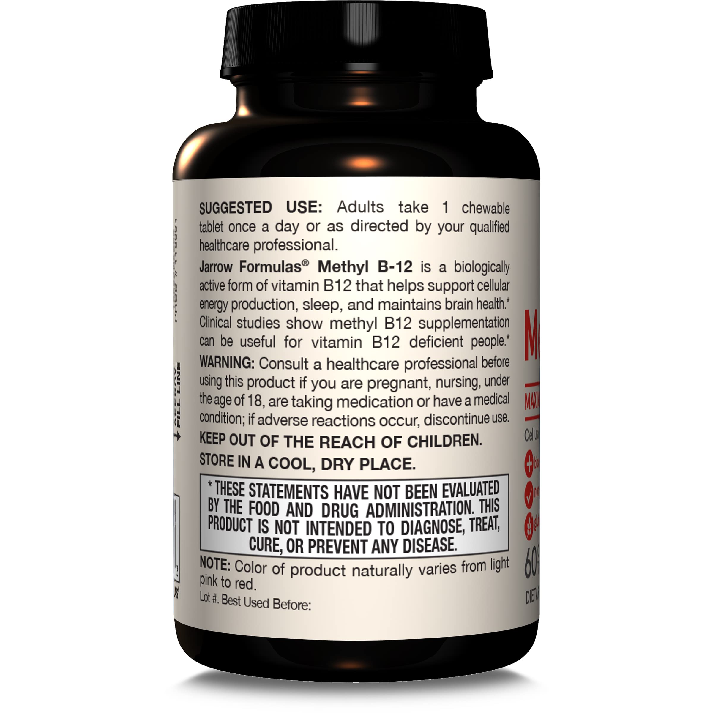 Jarrow Formulas natural fruit flavor illustration suggesting pleasant taste and enjoyable use