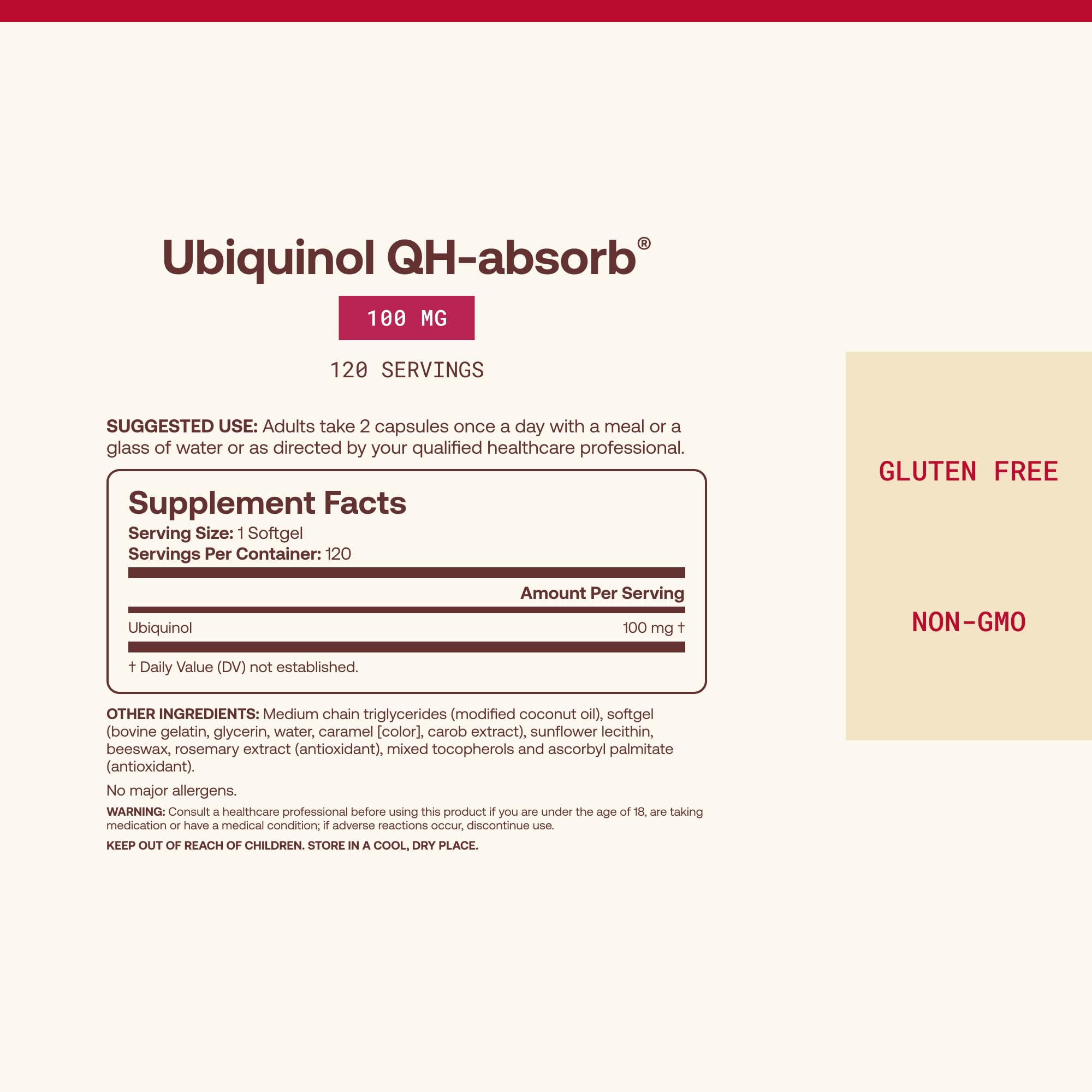 Jarrow Formulas supplement facts label close-up showing dosage details
