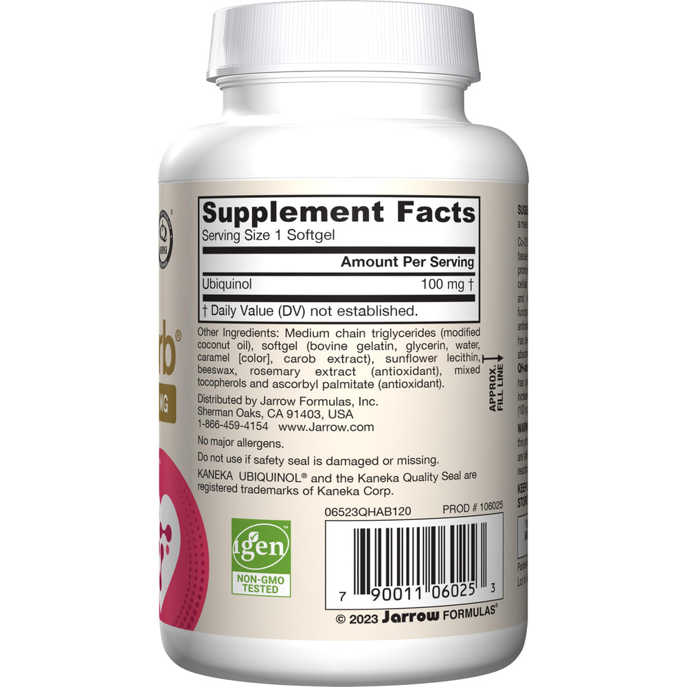 Jarrow Formulas softgels close-up highlighting smooth gel and portability