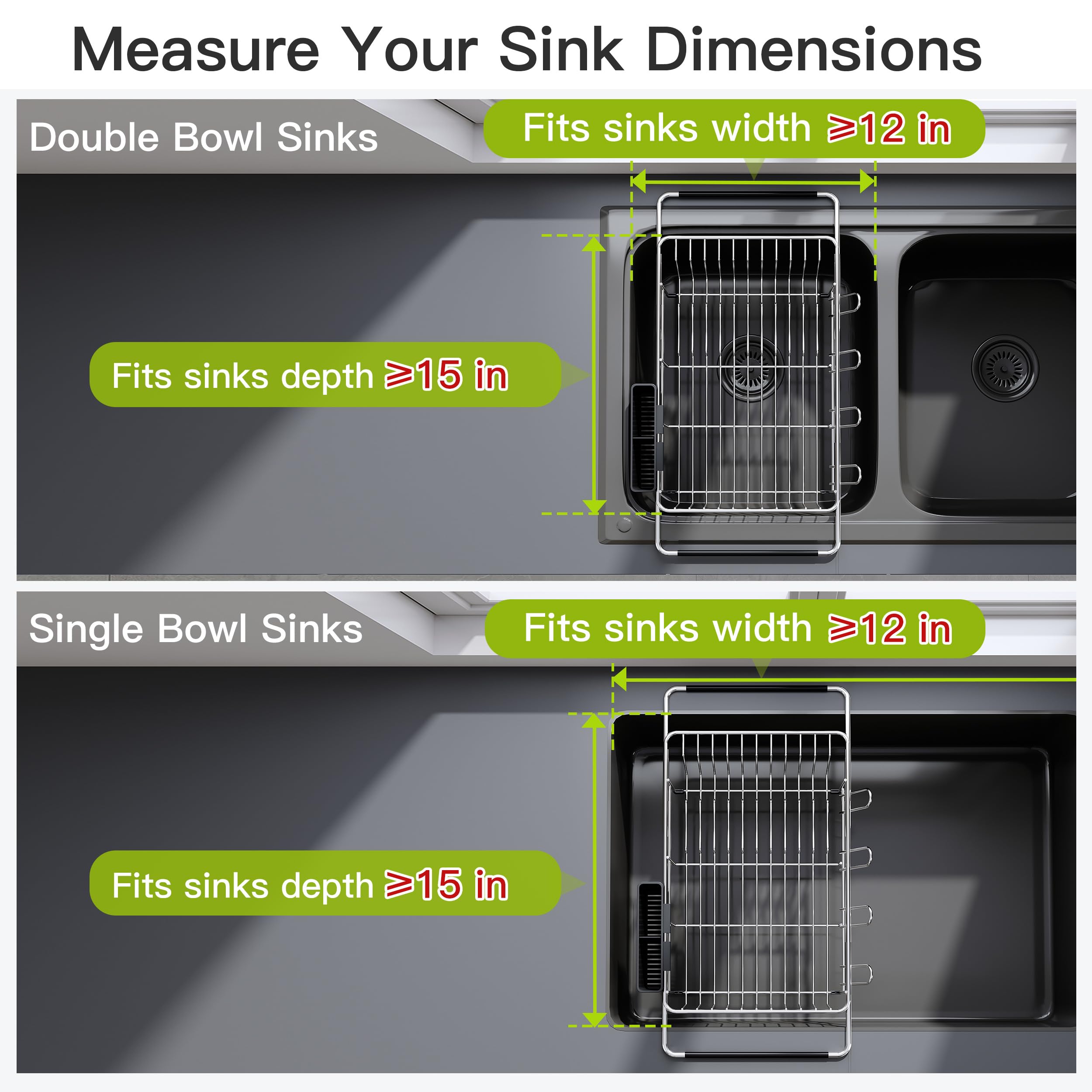 JASIWAY angled view inside sink demonstrating secure in-sink benefit