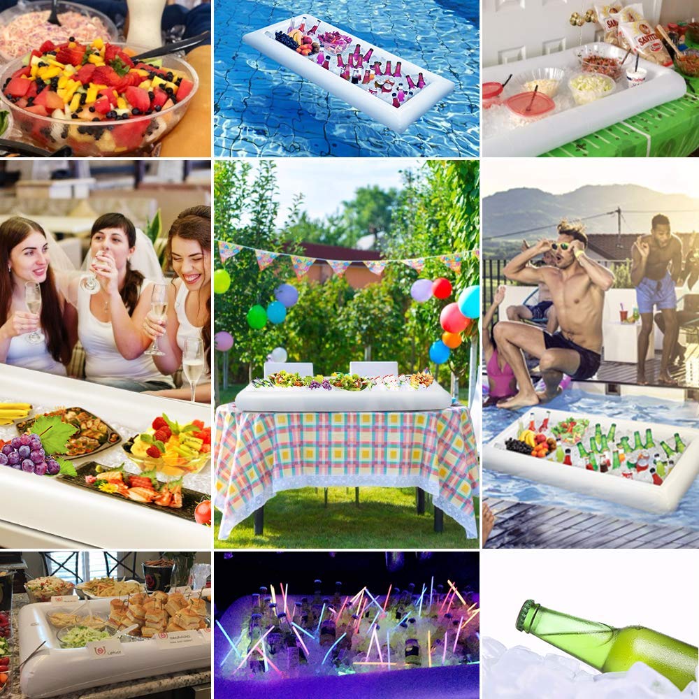 Jasonwell top-down view with salads and bottles for organized serving benefit