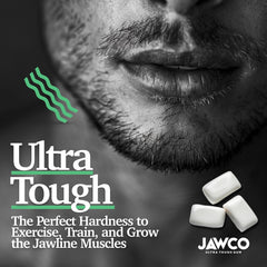 Person chewing JAWCO demonstrating proper molar chewing and facial engagement benefit