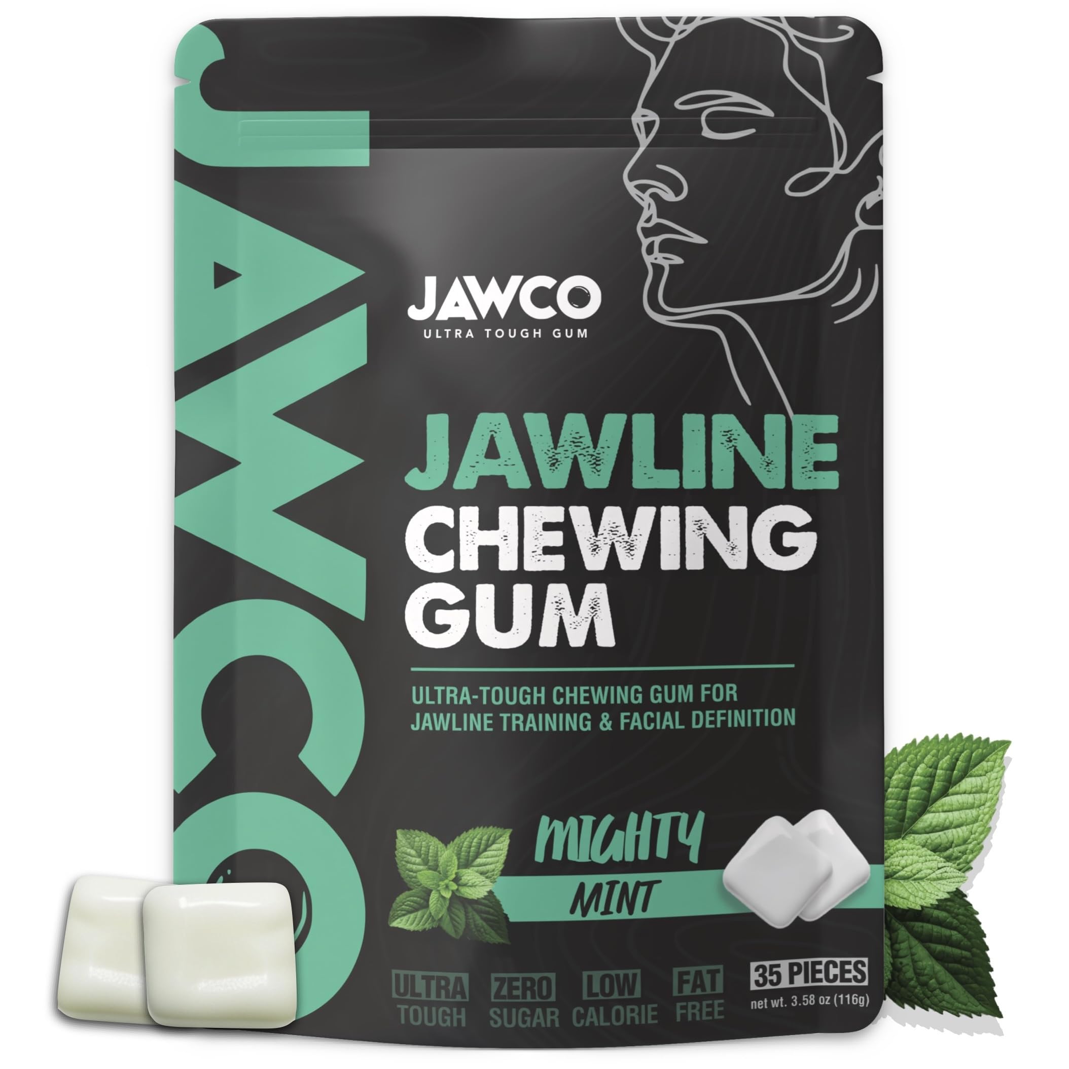 JAWCO front packaging showing Mighty Mint and 35-piece count for portable training