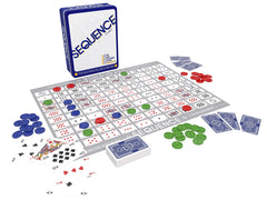Jax Sequence game board close-up with chips highlighting clear card-to-space matching
