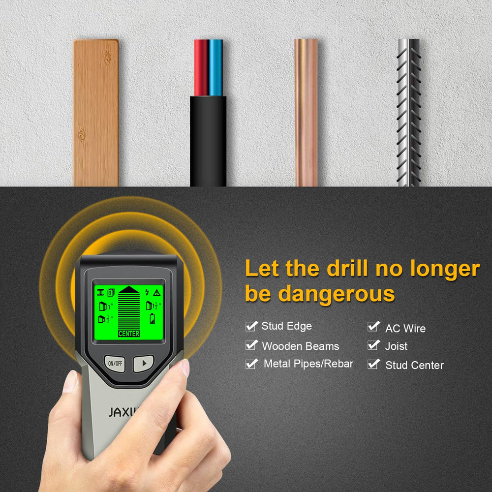 JAXWQ live wire indicator lit on-screen warning of energized wiring for jobsite safety