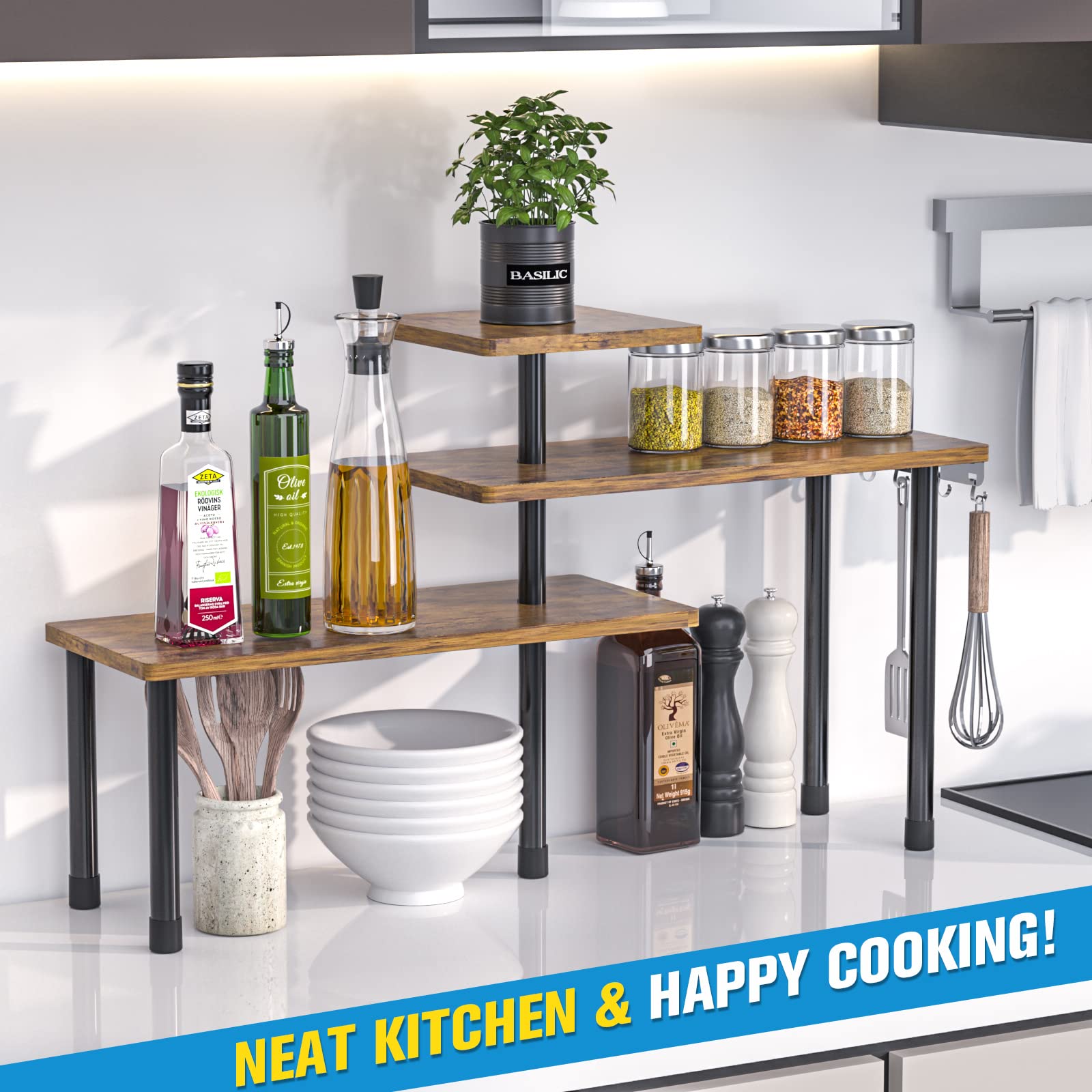JayRex straight assembly shown on countertop benefit: convertible layout fits different layouts