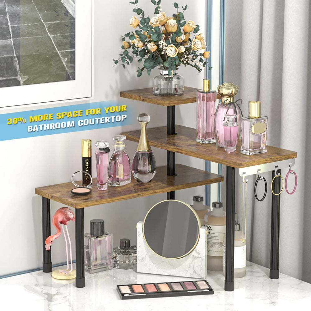 JayRex detail of stainless hooks and non-slip feet benefit: secure placement and utensil storage
