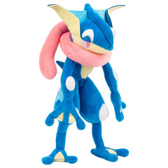Jazwares Greninja next to ruler for scale and travel-friendly size