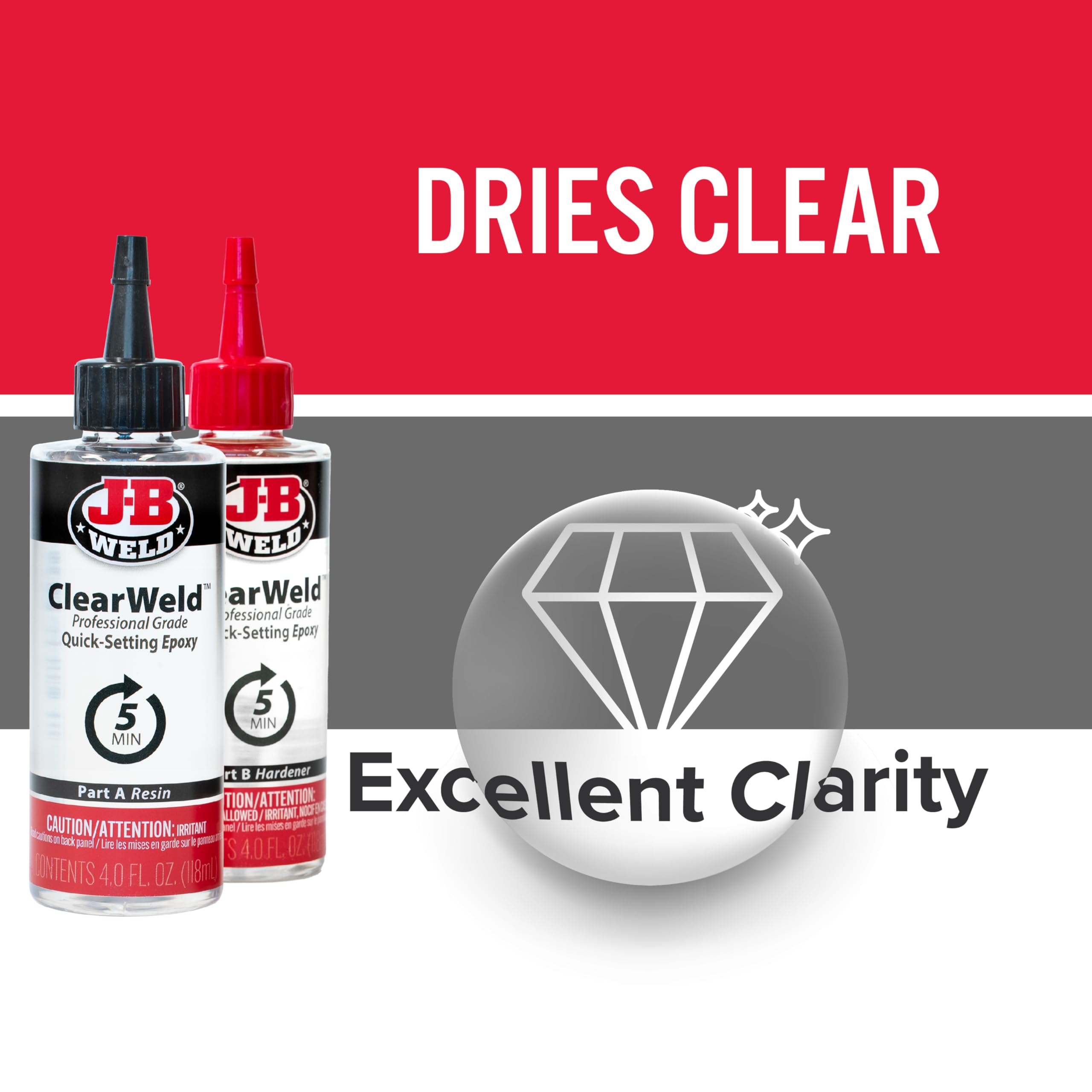 J-B Weld clearweld on metal joint showcasing strong durable bond