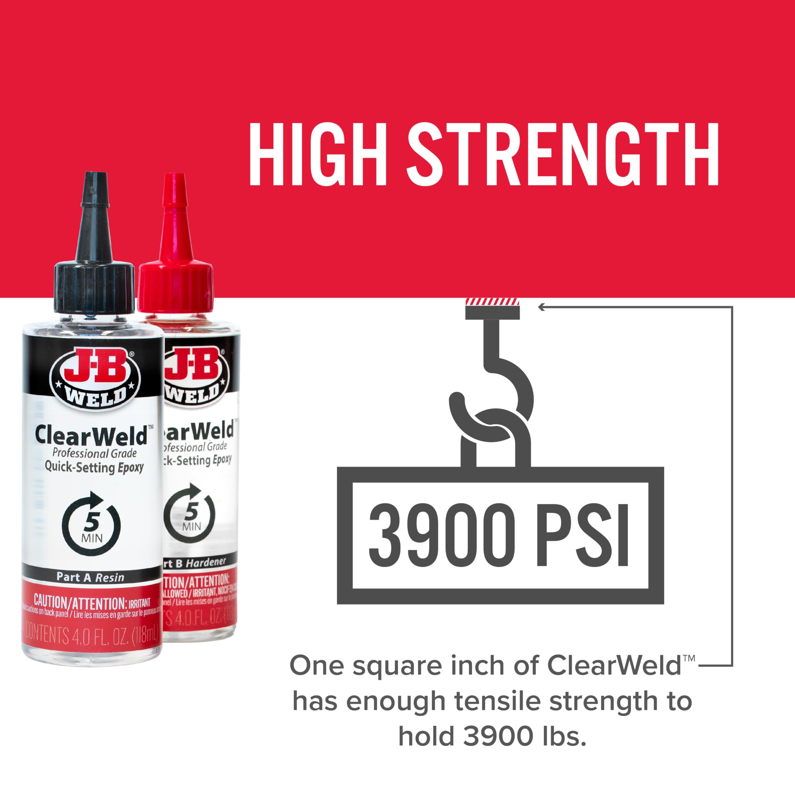 J-B Weld clearweld next to ruler for scale showing pro size quantity