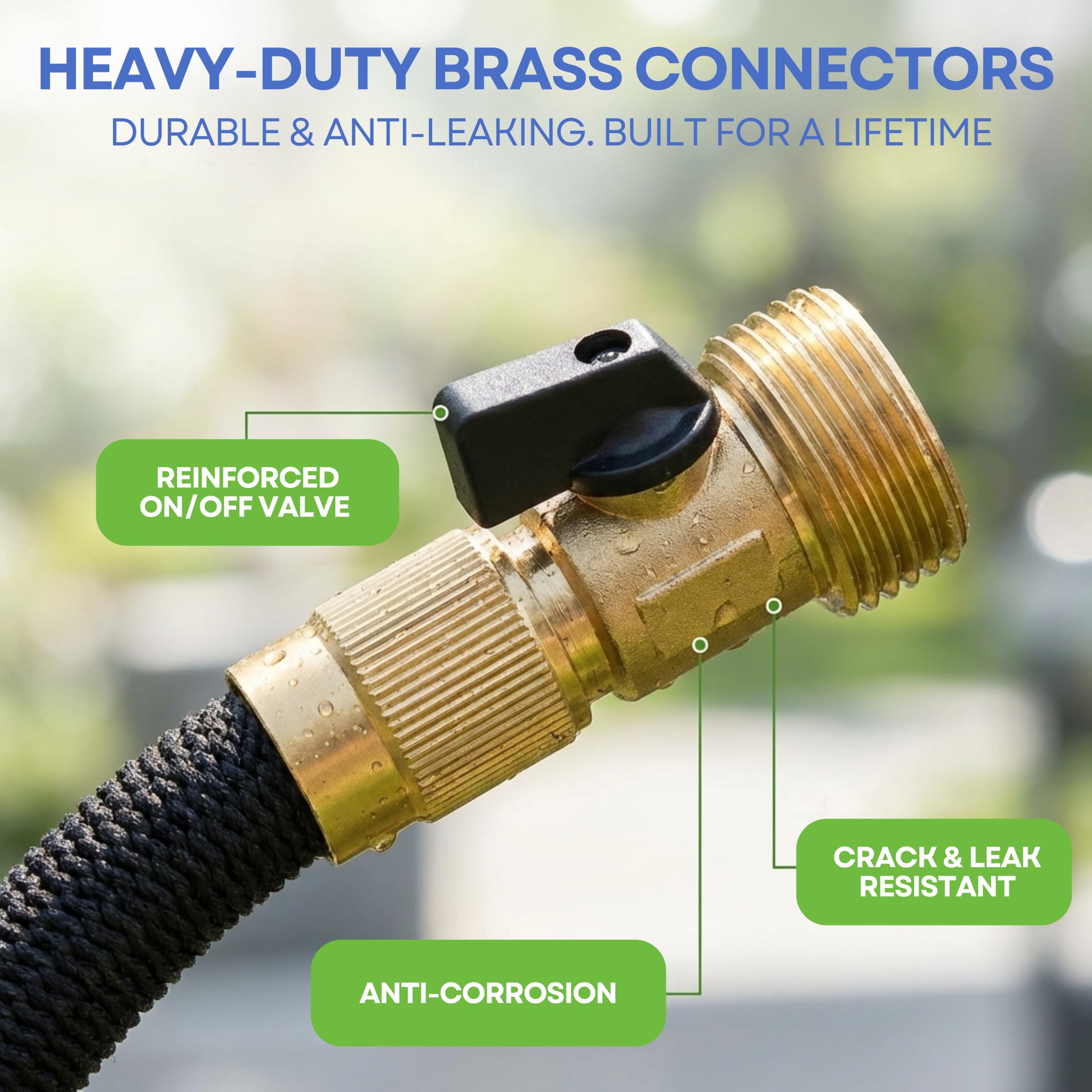 J&B 10-pattern nozzle detail for versatile spray patterns and task flexibility