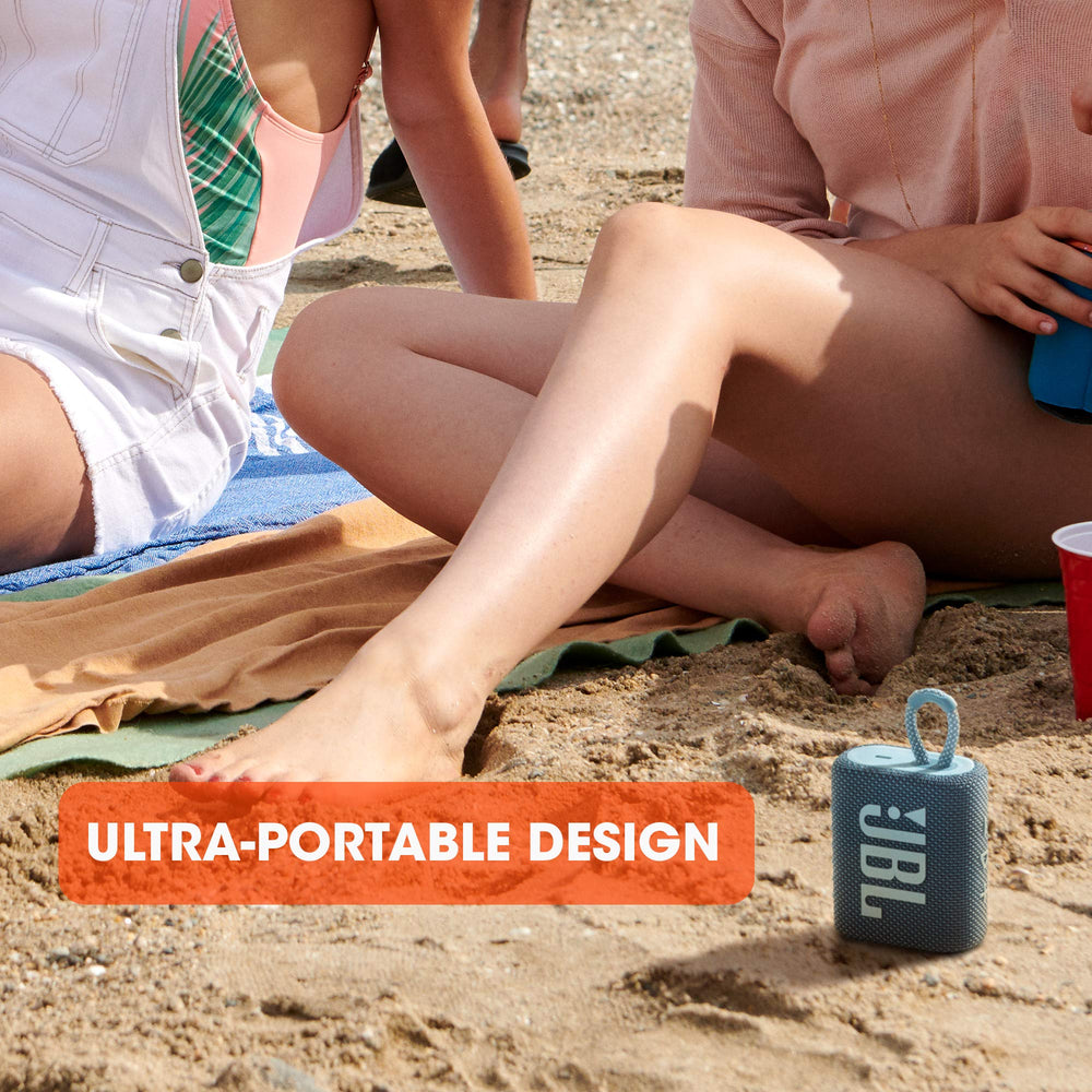 JBL Go 3 fabric texture close-up highlighting durable design and style