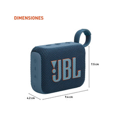 JBL Go 4 integrated loop detail for easy carrying and hands-free attachment benefit