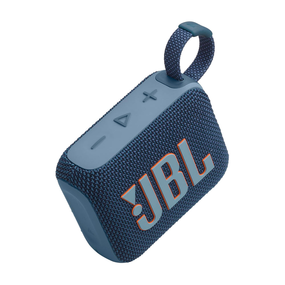 Two JBL Go 4 speakers paired side-by-side to illustrate stereo expansion feature