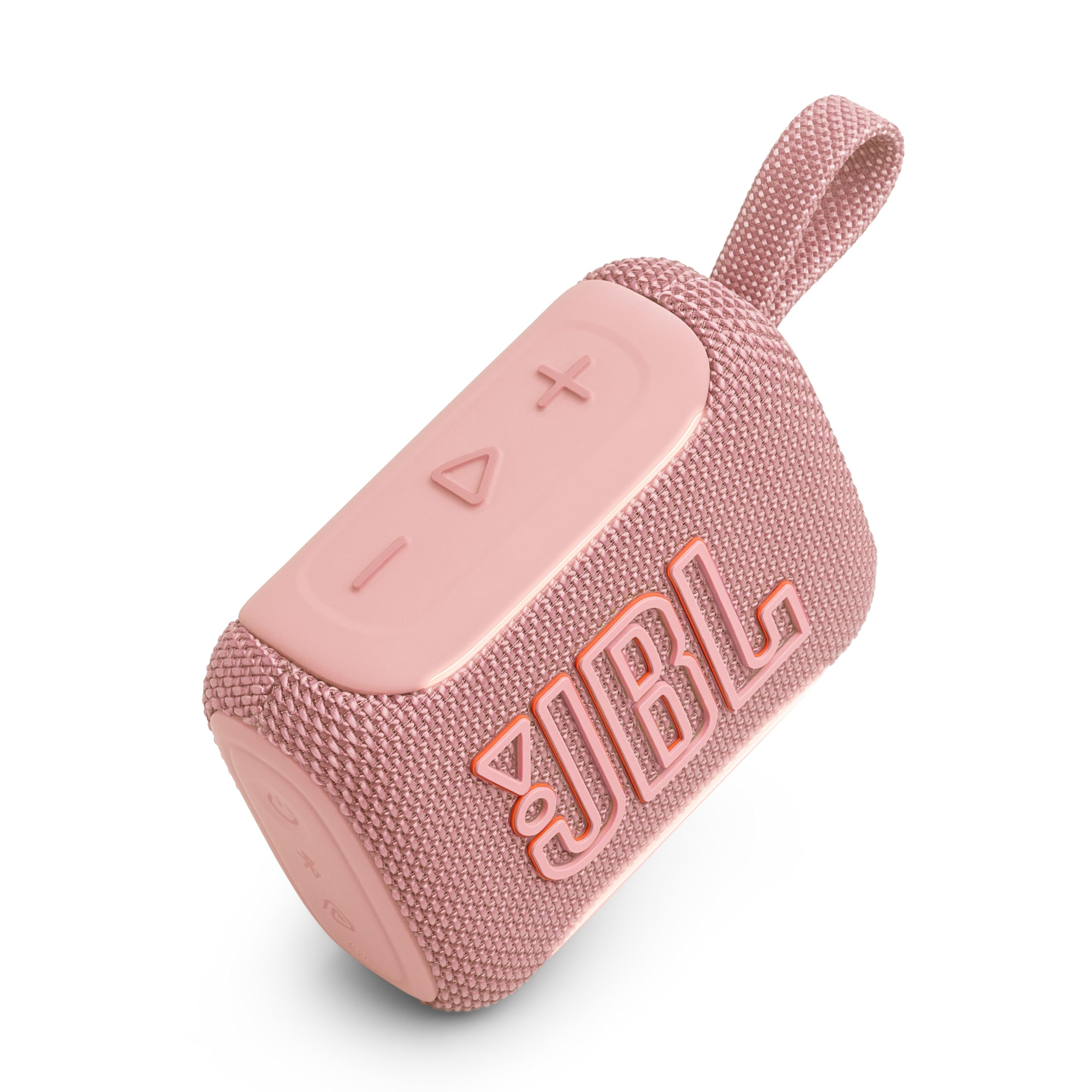 JBL Go 5 illuminated battery indicator showing long-playtime benefit