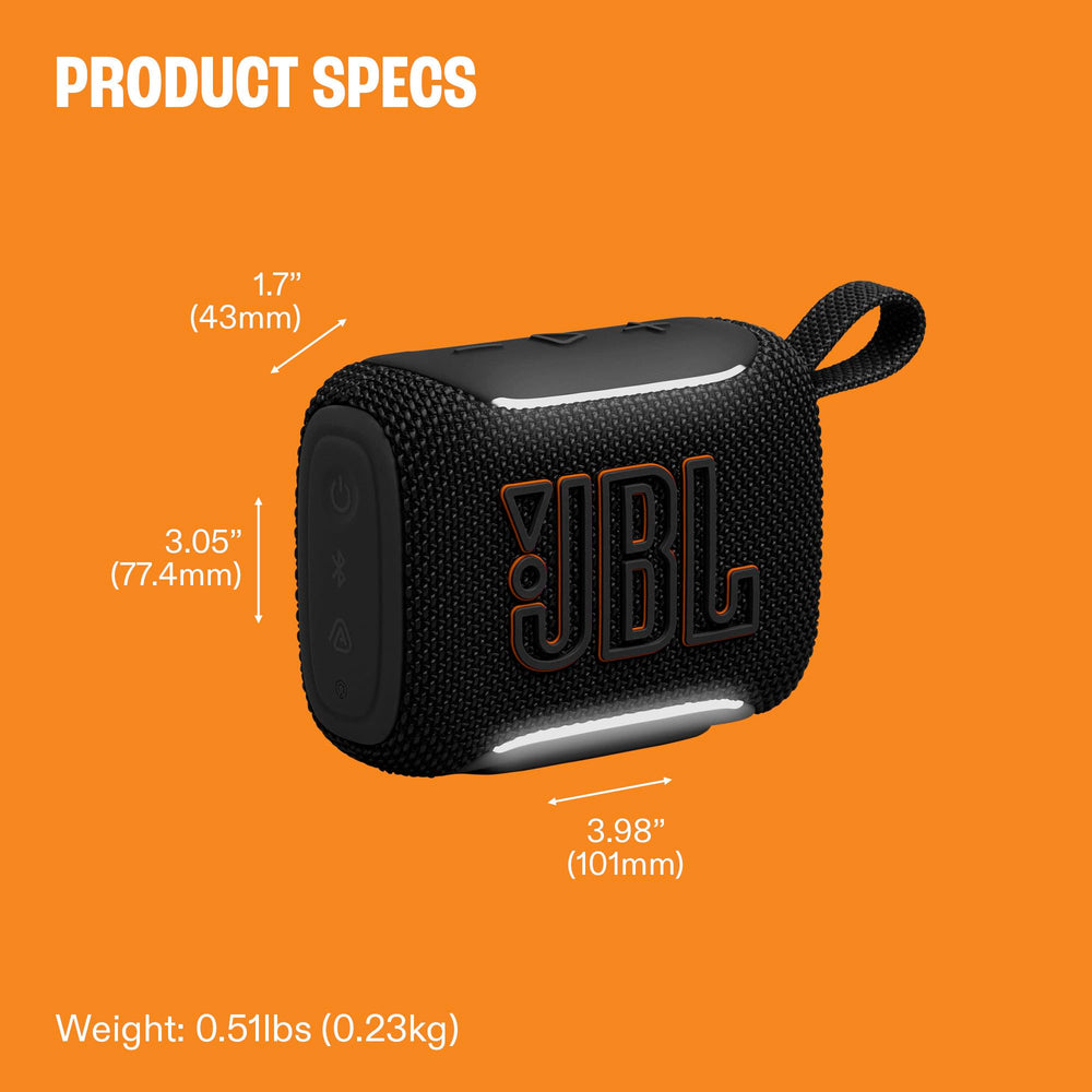 JBL Go 5 held in hand demonstrating pocket-sized portability benefit