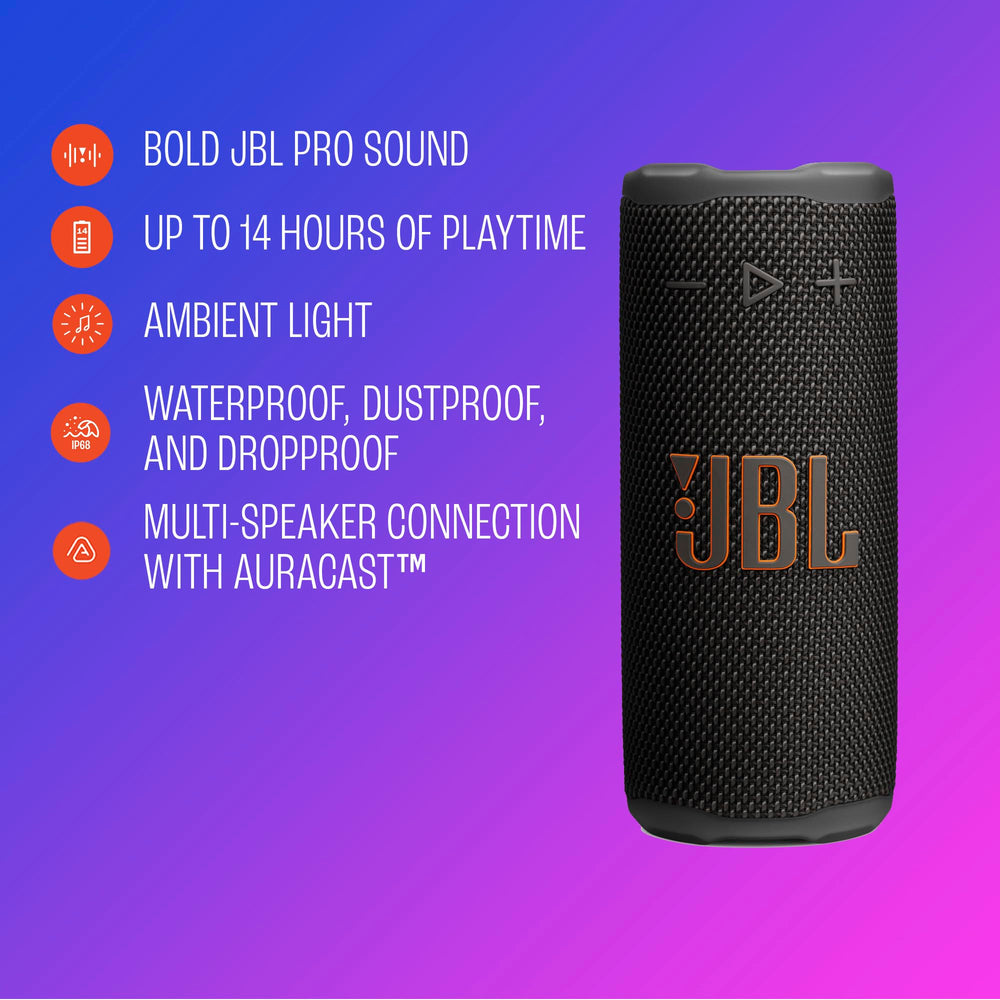 JBL Portable app on phone controlling JBL Grip EQ and ambient light