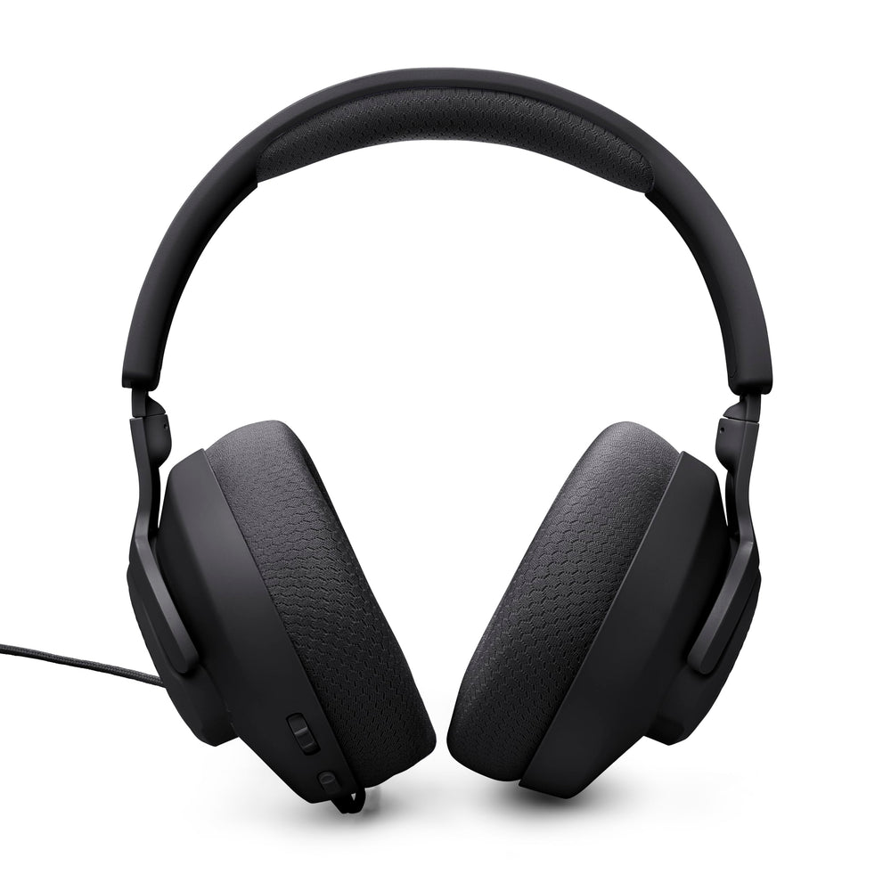 Gamer wearing JBL Quantum 100M2 demonstrating immersive sound during play
