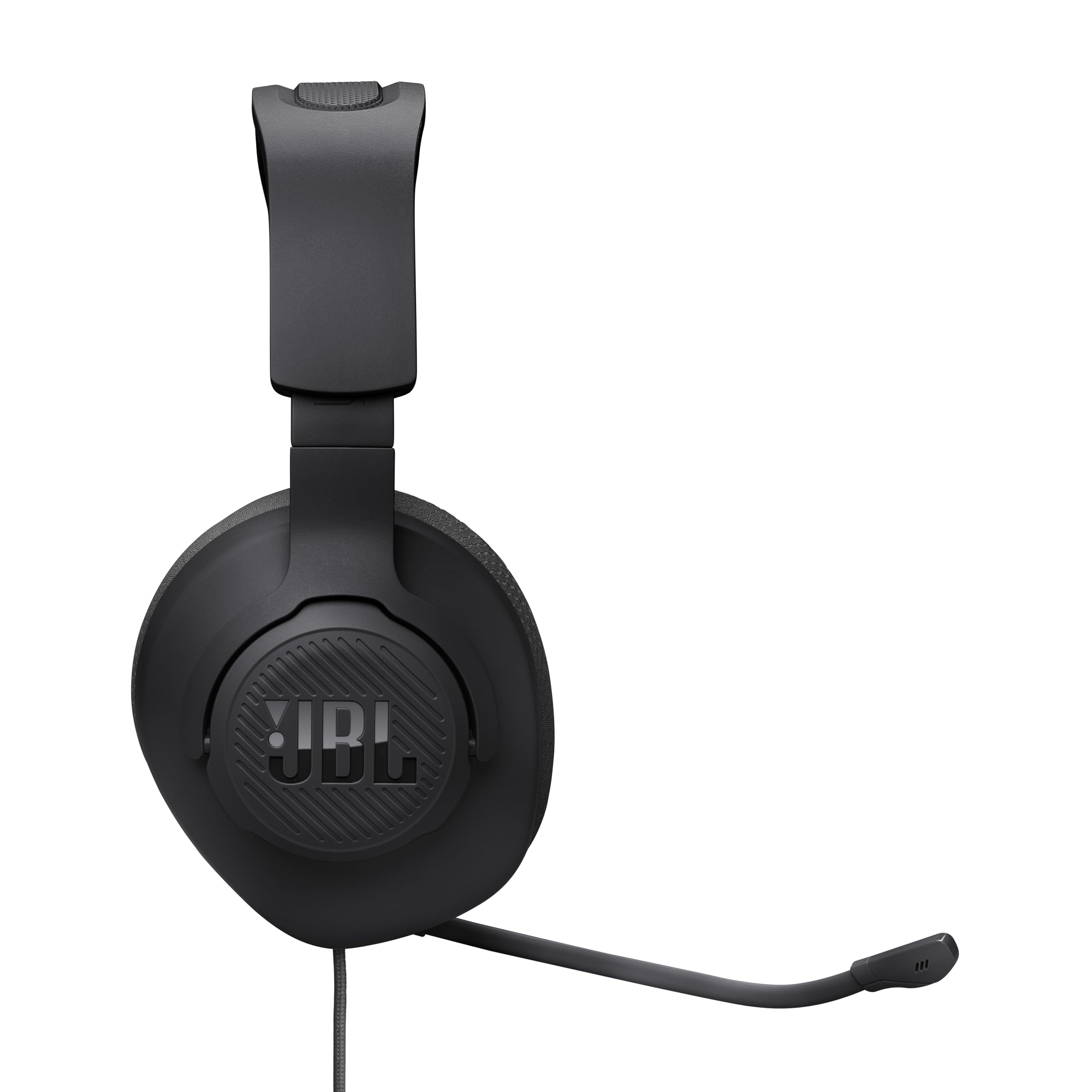 JBL Quantum 100M2 positioned with PC setup showing spatial audio compatibility