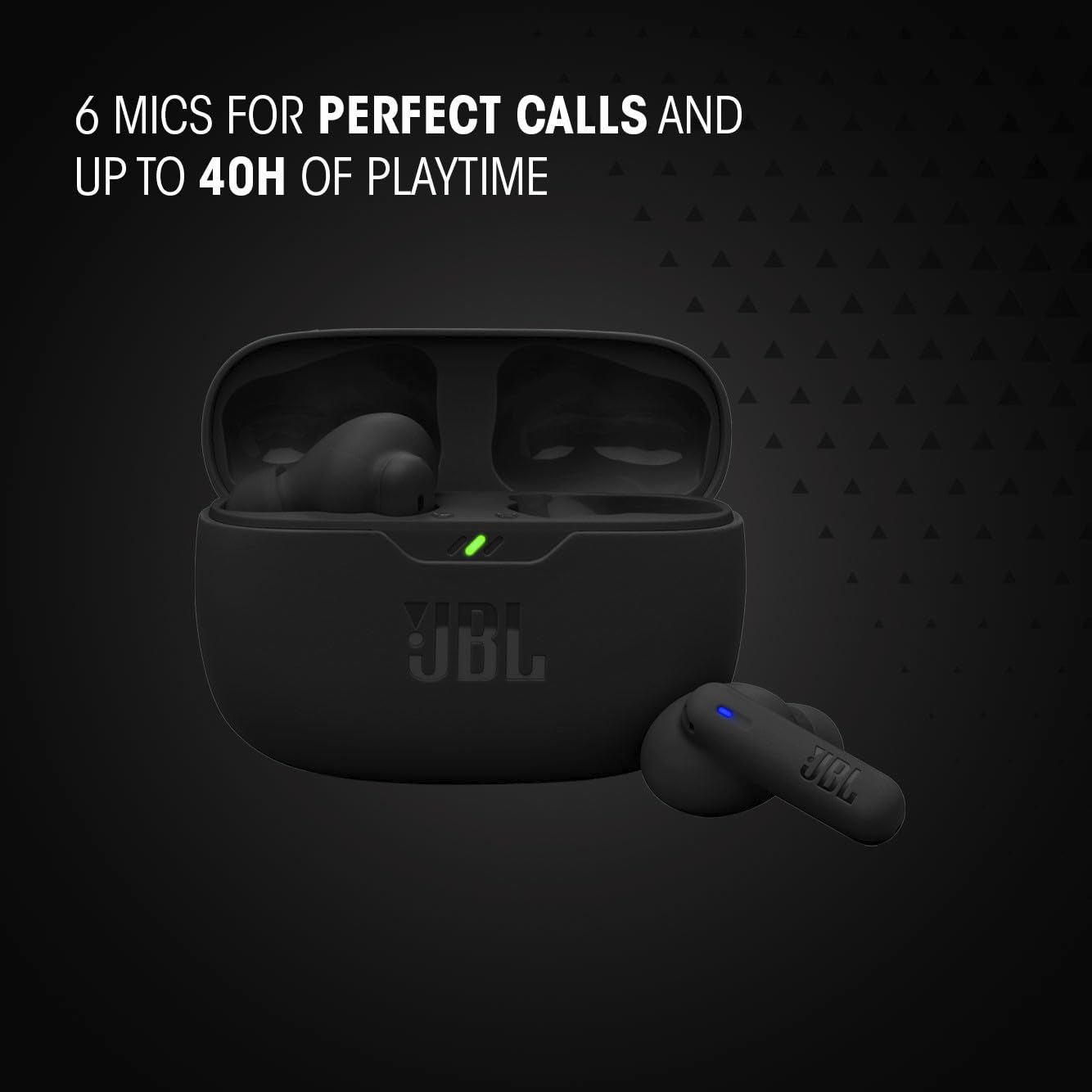 Illustration of JBL Vibe Beam 2 Ambient mode showing situational awareness benefit