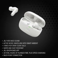 JBL Vibe Beam 2 earbud close-up showing driver detail and precision audio performance
