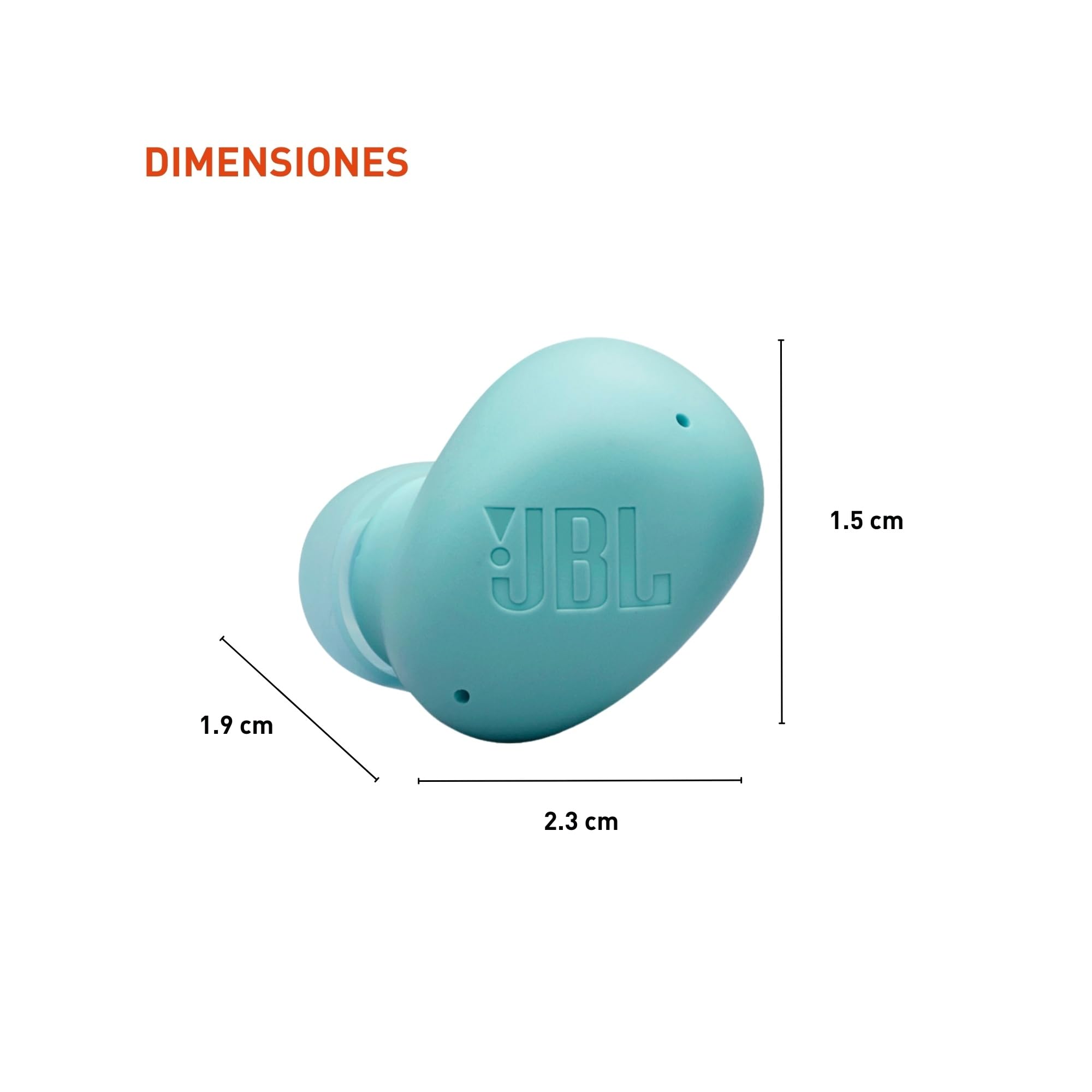 JBL Vibe Buds 2 worn by person walking showing comfortable fit and on-the-go listening benefit