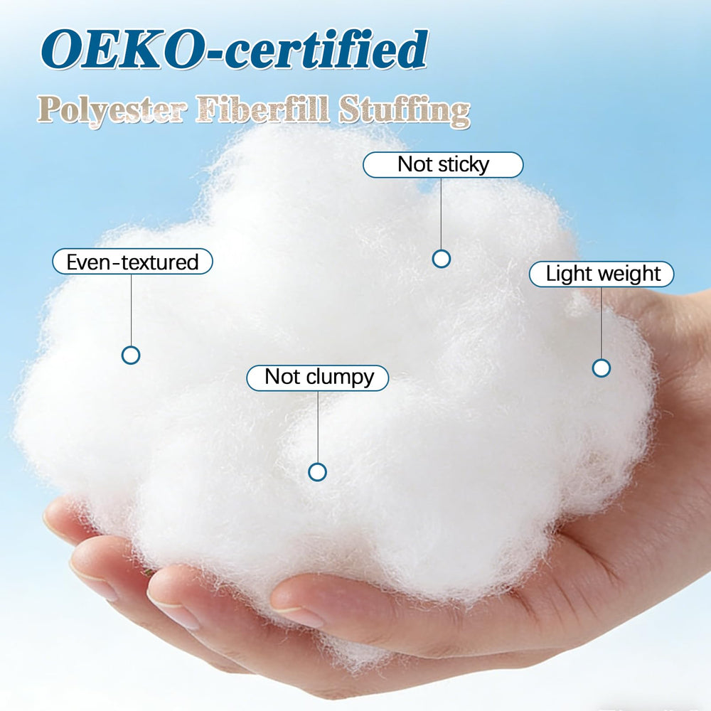 Jecqbor close-up of expanded fluff texture demonstrating soft resilience