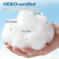 Jecqbor close-up of expanded fluff texture demonstrating soft resilience
